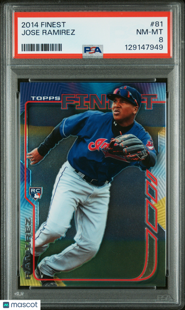 2014 Finest Jose Ramirez #81 PSA 8