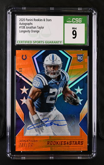 JONATHAN TAYLOR ROOKIE AND STARS AUTO ORANGE