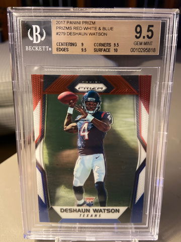 2017 Prizm R/W/B Deshaun Watson BGS 9.5