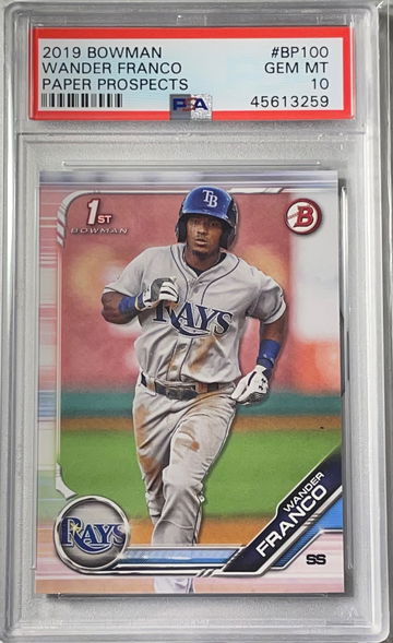 2019 Bowman Wander Franco Paper Prospects PSA 10 Gem Mint