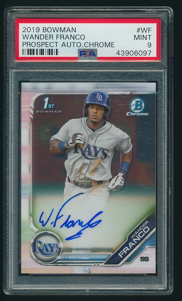 2019 Bowman Chrome Wander Franco Auto PSA 9 Mint