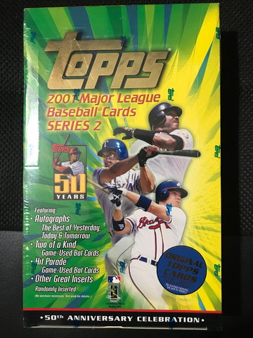 2001 topps series 2 baseball hobby box 