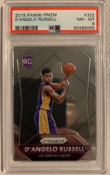 2015 Panini Prizm D’Angelo Russell #322 RC ROOKIE PSA 8 NM-MT