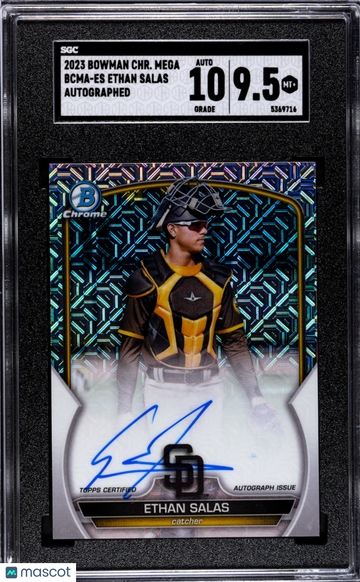 2023 Bowman Chrome Mega Box Ethan Salas #BCMA-ES Autograph SGC 9.5 Auto 10