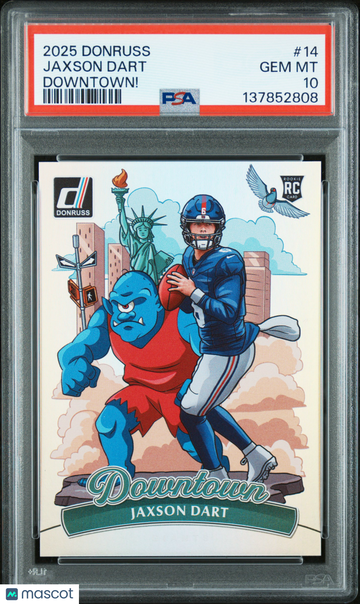 2025 Panini Donruss Downtown! Jaxson Dart #14 PSA 10