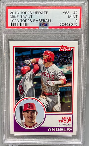 2018 Topps Update Mike Trout 1983 #42 PSA 9