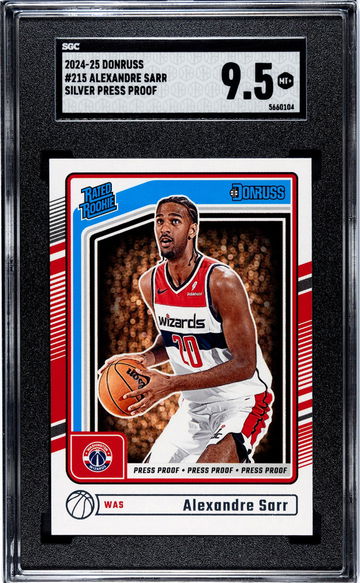 2024 Donruss #215 Alexandre Sarr Silver Press Proof SGC 9.5