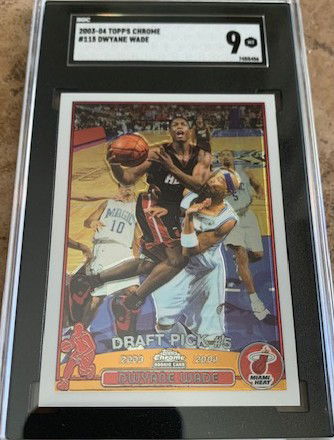 2003-04 Topps Chrome Dwyane Wade RC - SGC 9 Mint MT