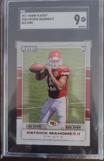Patrick Mahomes Panini Playoffs Red Zone RC