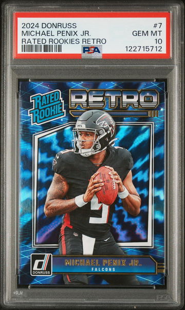 2024 Panini Donruss Rated Rookies Retro Michael Penix Jr. #7 RC PSA 10