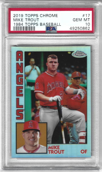 2019 Topps Chrome Mike Trout 1984 Insert PSA 10