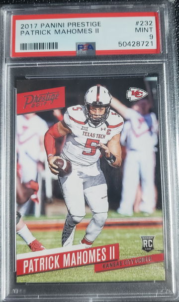 2017 Panini Prestige Patrick mahomes 232 PSA 9