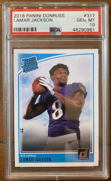2018 donruss lamar jackson psa 10 , steal!