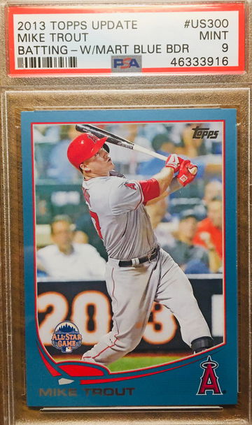 2013 Topps Update #US300 Mike Trout Blue Wal Mart 