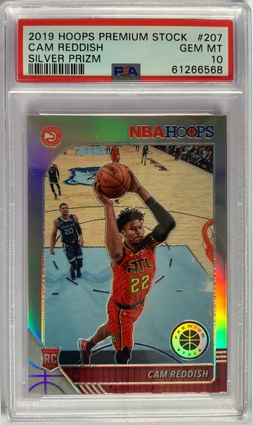 2019 Hoops Premium Stock Cam Reddish Silver Prizm PSA 10