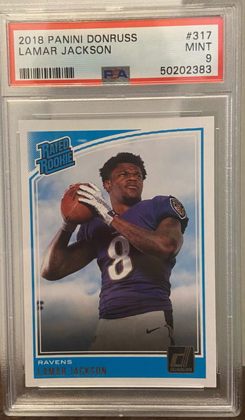 2018 Donuss Lamar Jackson PSA 9