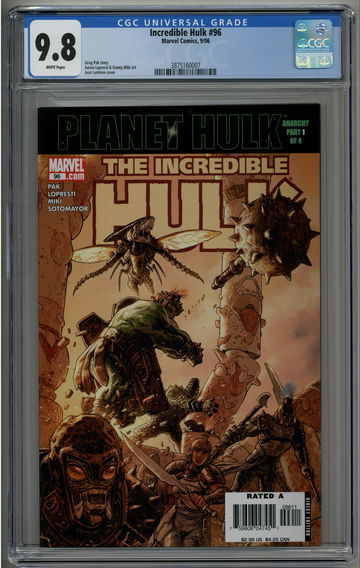 Incredible Hulk 96 CGC 9.8 Planet Hulk