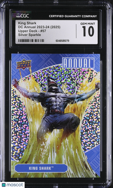 2025 Upper Deck DC Annual 2023-24 King Shark #57 Silver Sparkle CGC 10