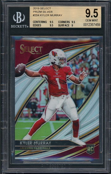 2019 Panini Select Field Level Kyler Murray Silver Prizm BGS 9.5 Gem Mint