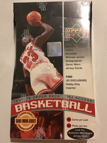 1998-99 UPPER DECK - MJ ACCESS Basketball 🏀 Hobby box 24 (minor wear & tear on plastic)
