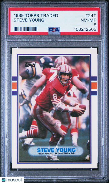 1989 Topps Traded Steve Young #24T PSA 8