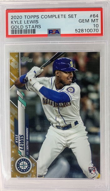 Kyle Lewis 2020 Topps Complete Set Gold Stars SP PSA 10 Gem Mint Rookie
