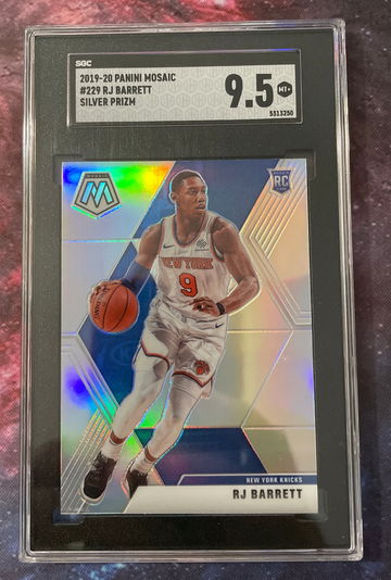 2019-20 Panini Mosaic #229 RJ Barret Silver Prizm