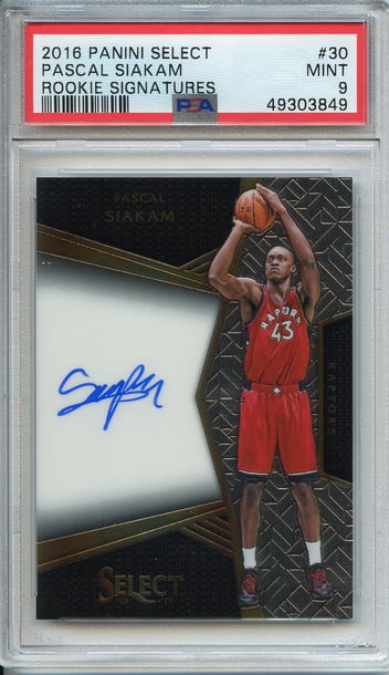 Pascal Siakam Select Rookie Auto /299 PSA 9 NEP