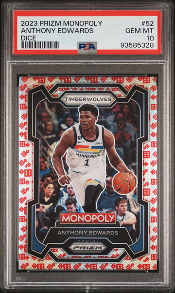 2023 Prizm #52 Anthony Edwards Monopoly PSA 10