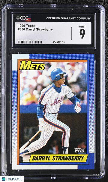 1990 Topps Darryl Strawberry #600 CGC 9