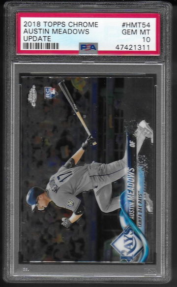 2018 Topps Chrome Update Austin Meadows PSA 10 Rookie Card #HMT54