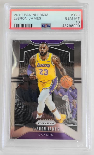 2019-20 Panini Prizm Basketball LeBron James #129 PSA 10 GEM MT