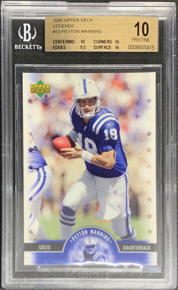 Peyton Manning 2005 Upper Deck Legends BGS 10