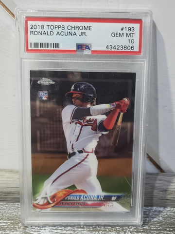 2018 Topps Chrome Acuna PSA 10