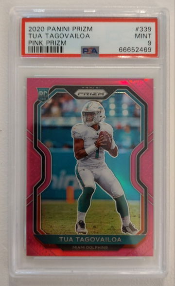 2020 Prizm Football Tua Tagivailoa Pink Prizm PSA 9