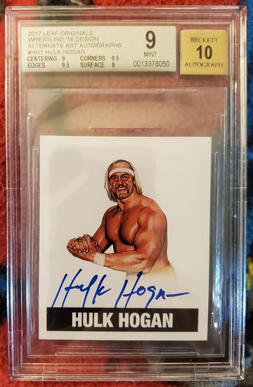 2017 Leaf Originals Wrestling 2016 Design Alternate Art Autograph Hulk Hogan BGS 9 w/10 Auto