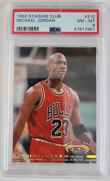 1992 Stadium Club Michael Jordan #210 SP PSA 8 NM-MT