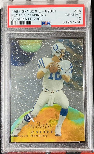 Peyton Manning Rookie 1998 Skybox E-X2001 Stardate PSA 10