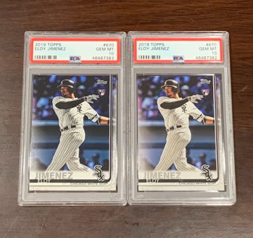 (2) 2019 Topps Eloy Jimenez PSA 10