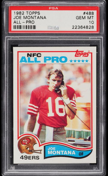 1982 TOPPS Joe Montana #488 PSA 10 Gem Mint 2nd Year