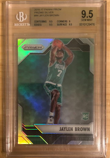 2016-17 Panini Prizm #44 Jaylen Brown Silver Prizm Rookie RC BGS 9.5 Gem Mint Celtics