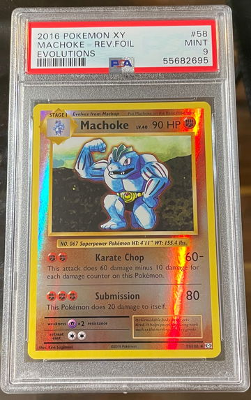 2016 Pokémon XY Evolutions Machoke Foil PSA 9