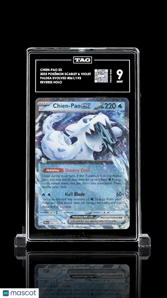 2023 Pokémon Scarlet & Violet Chien-Pao ex #061/193 Reverse Holo TAG 9