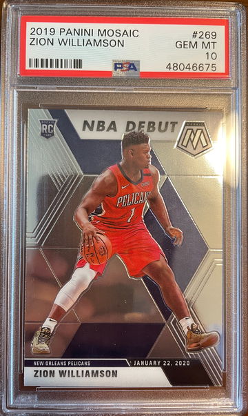 2019 Zion Williamson Mosaic NBA Debut PSA 10