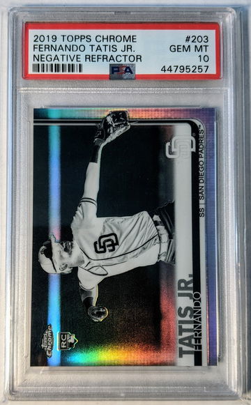 2019 Topps Chrome Fernando Tatis Jr. #203 Negative Refractor PSA 10