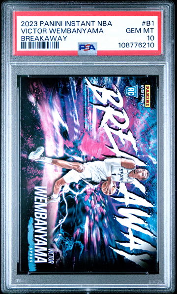 2023-24 PANINI INSTANT NBA BREAKAWAY VICTOR WEMBANYAMA #B1 RC ROOKIE PSA 10