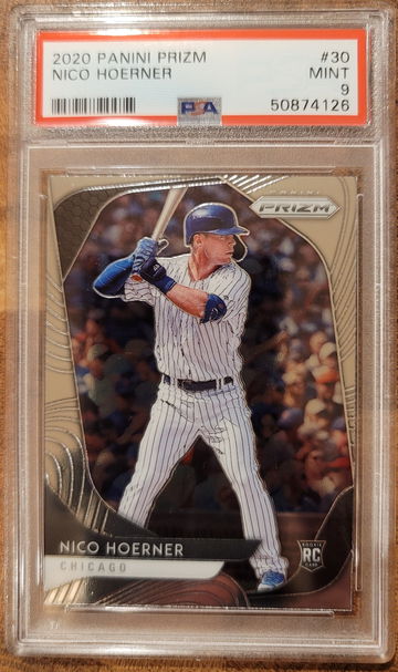 Nico Hoerner 2020 Panini Prizm PSA 9 Mint