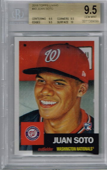 2018 TOPPS LIVING JUAN SOTO BGS 9.5 RC