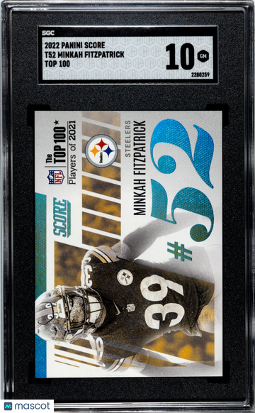 2022 Panini Score Minkah Fitzpatrick #T52 Top 100 SGC 10