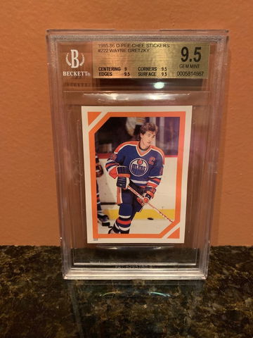 1985-86 O-PEE-CHEE OPC STICKERS Wayne Gretzky #222 BGS 9.5 GEM MINT (Pop of 2)
